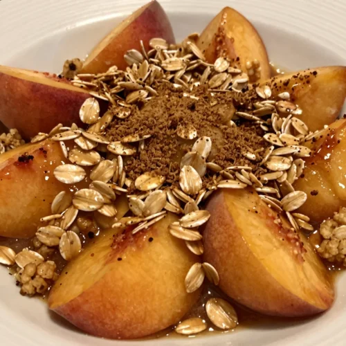Peach Crumble with Oat Topping