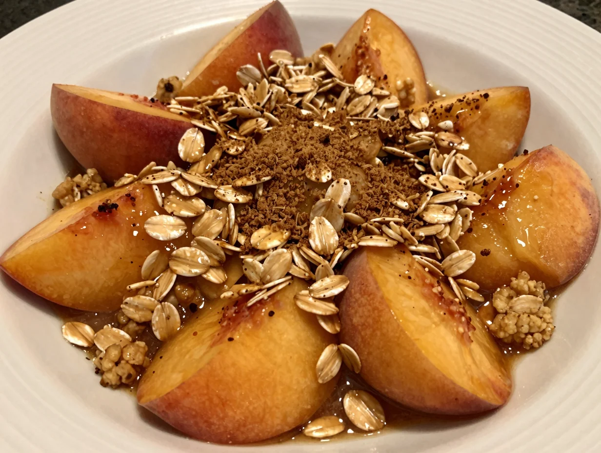 Peach Crumble with Oat Topping