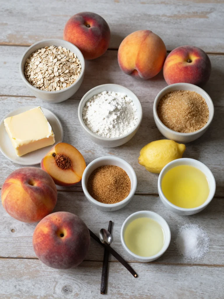 Peach Crumble with Oat Topping