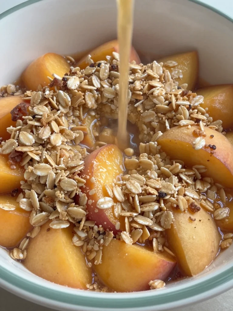 Peach Crumble with Oat Topping