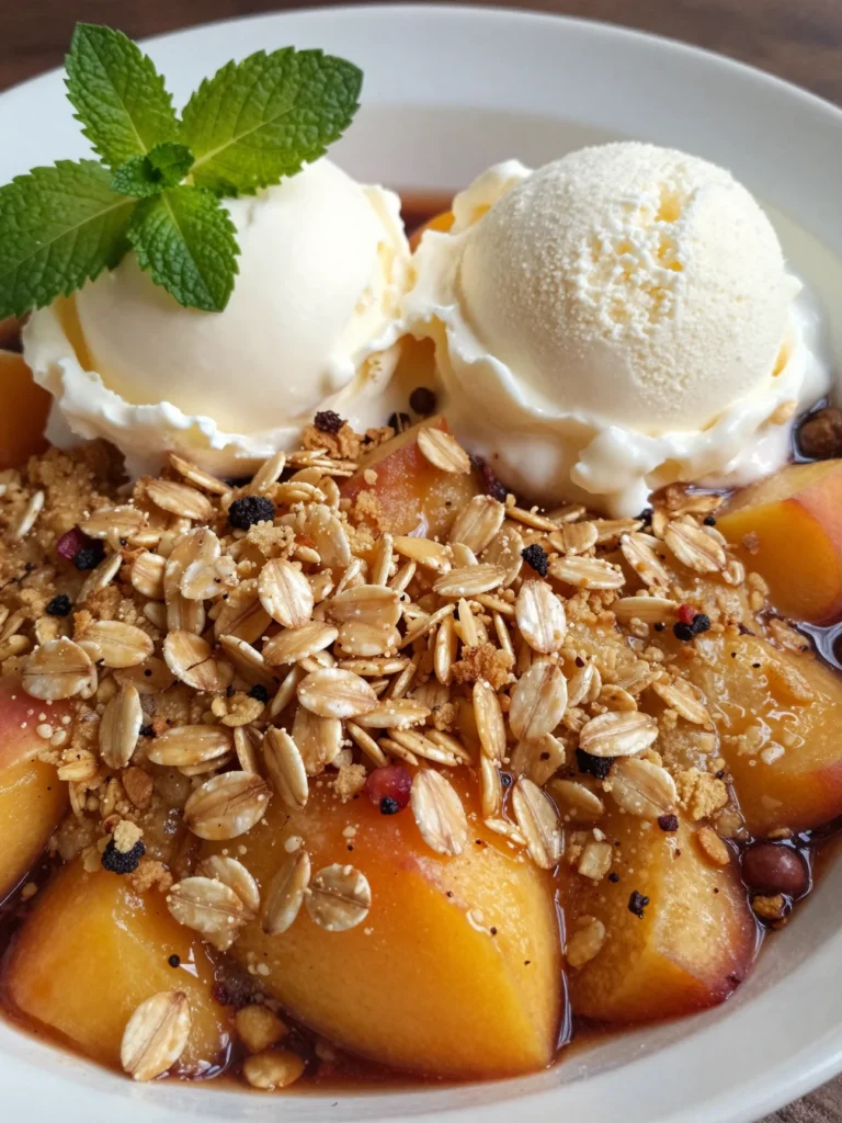 Peach Crumble with Oat Topping